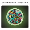 thumbnail image 2 of Graffiti Fluorescent Drawer Pulls with Screws - Round 4-Pack Glow-in-the-Dark Knobs, Suitable for Cabinets, Wardrobes, and Dressers - Furniture Decor with Dresser Handles, 2 of 6