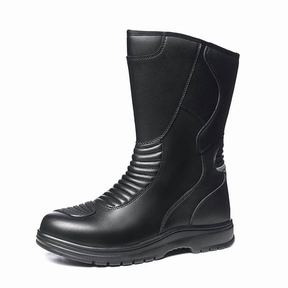 Stylish motorcycle boots - Classic design, comfortable and breathable, suitable for both daily commuting and casual riding,Black,43
