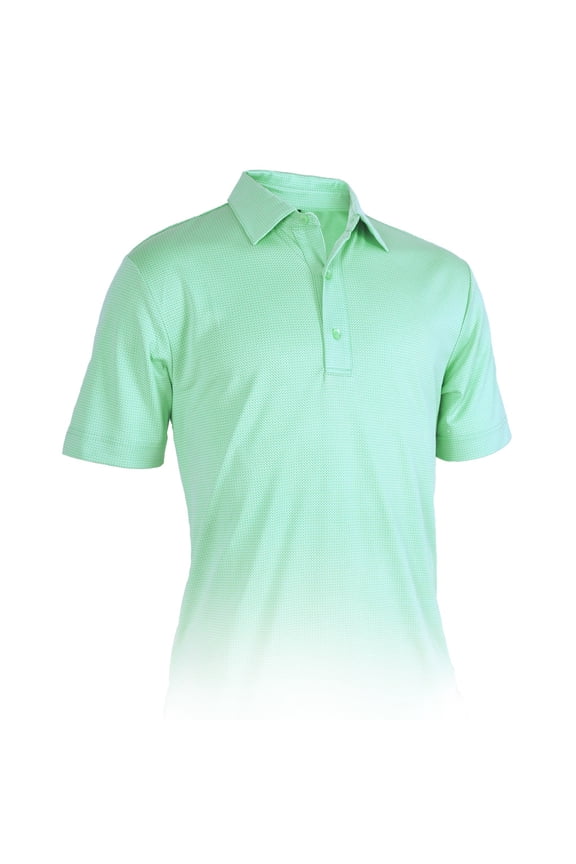 Men's Eagle Jacquard Texture Solid Golf Polo Shirt #3621