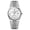 Silver, variant on Men's Fluted Bezel Stainless Steel Watch: Date Magnifier Luminous Dial for Business, Daily, Gift