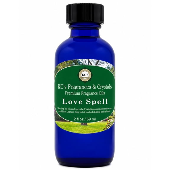 Love Spell Premium Fragrance Oil by KC's Fragrances & Crystals for Diffusers, Candle Making, Soap Making, Wax Melts & Home Fragrance, 2 fl oz