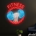 thumbnail image 2 of Shinelab Dumbbell Neon Sign, Gym Wall Decor, Workout Room LED Light, Man Cave Decor 15645, 2 of 3