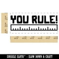 thumbnail image 2 of You Rule Ruler Teacher Student School Self-Inking Rubber Stamp Ink Stamper - Orange Ink - Small 1-1/2 Inch, 2 of 7