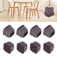 thumbnail image 4 of Table Legs , Brown TPE Pretty Design Square 8pcs Chair Leg Cover With Felt Pad For Office L, 4 of 8