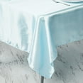 BalsaCircle 60" x 60" Light Blue Square Satin Table Overlays Wedding ...
