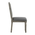 thumbnail image 4 of Weston Home Amadell Rectangular Linen and Wood Dining Chairs, Set of 2, Grey Linen, Antique Grey Oak Finish, 4 of 6