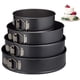 thumbnail image 2 of Juego de moldes desmontables metálicos grises, 4 piezas, redondos, ? 11/18/22/25 Cm, Molde para Pasteles, Antiadherente, Resistente al Calor 250°, Acero, Estándar, 2 of 7