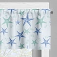 thumbnail image 3 of Ambesonne Starfish Valance Pack of 2, Nautical Theme Starfish, 42"X18", Almond Green Azure Blue, 3 of 5