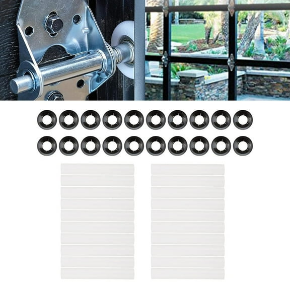 20Pcs 80Mm Garage Door Hinge Roller Sleeves With Bearings Plastic Abs Quiet Roller Replacement Parts For Standard Garage Doors 20 Pack