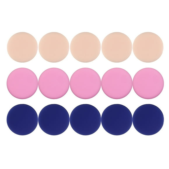 15 borlas redondas para difuminar maquillaje en polvo, húmedas y secas, para mujer