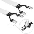 thumbnail image 2 of Buyless Fashion 2 Pack Suspenders for Men - 48" Elastic Adjustable Straps 1 1/4" - X Shape - 5133-2-White, 2 of 7