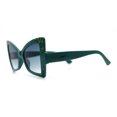 thumbnail image 6 of Womens Thick Plastic Oversized Cat Eye Butterfly Fashion Sunglasses Green - Smoke, 6 of 8