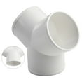 thumbnail image 4 of 1pc 100mm T/Y Connector Duct Connector Quick Ventilation Tube Joint Coupler 3 Ways Splitter Pvc Range Hood Tee Exhaust Duct, 4 of 6