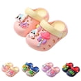thumbnail image 2 of Huowey Summer Baby Kids Garden Clogs Cartoon Dinosaur Cute Funny Pattern Anti- Sole Slippers For Boys Comfortable Indoor Outdoor Beach Pool Quick Dry Water Shoes Footwear,Pink,10-10.5 Years, 2 of 9