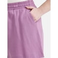 thumbnail image 2 of Terra & Sky Women’s Plus Size Pull On French Terry Cloth Shorts with Pockets, 5” Inseam, Sizes 0X-5X, 2 of 5