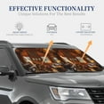 thumbnail image 4 of Haiem Log Cabin Inside Car Windshield Sun Shade (2 Pieces) Foldable Windshield Sun Shade Car Accessories for Truck SUV Pickup-Medium, 4 of 7