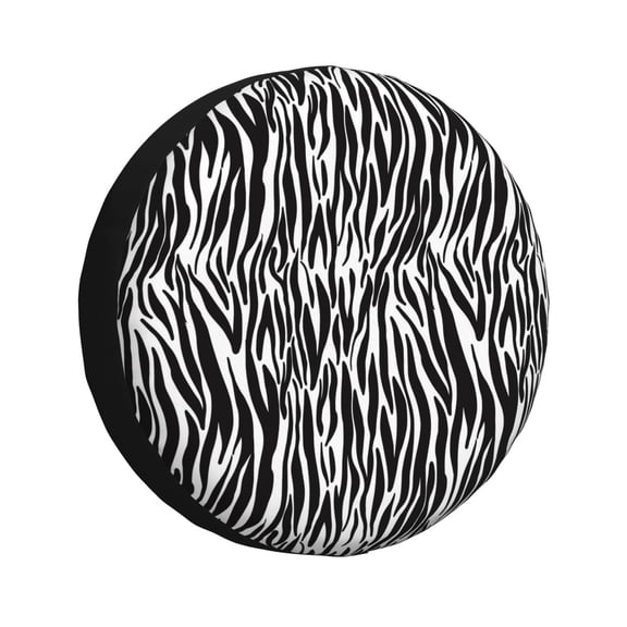 Naloa Zebra PVC Leather Spare Tire Wheel Cover for Car Truck SUV Camper Trailer Universal Fit many size14 inch