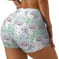 thumbnail image 2 of Sigee Rabbit Back View Print Women's High Waist Workout Shorts - Squat Proof, Tummy Control, Yoga and Gym Activewear-Small, 2 of 9
