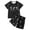 Black#9527, variant on BOOMNY Halloween Girls 2 Peice Outfit Sets Hallowmas Skeleton Graphic Short Sleeve Tops Shorts Sets for Kids Soft Clothing Set