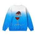 thumbnail image 6 of Piuwrlz Hood Sweatshirts Toddler Girls Winter Hoodies Embroidered Wine Cup Loose Tie Dyeing Hoodie Blue Size 2 Years, 6 of 7