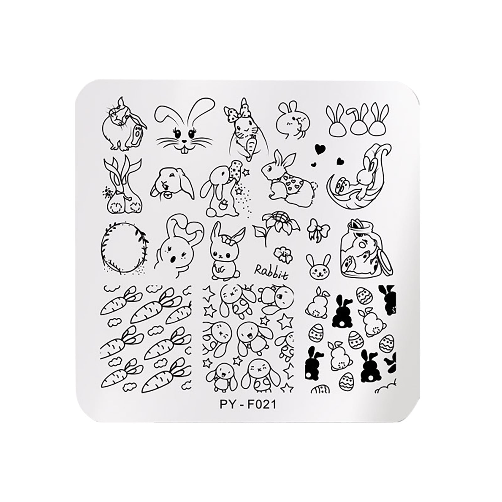 different styles stencil nail art stickers design cute flower geome nail art set walmart com
