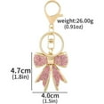 thumbnail image 6 of Sparkly Bow Bag Charm Keychain - Rhinestone Bow Key Chain for Women - Cute Purse Handbag Charms Accessories, 6 of 6