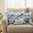 thumbnail image 3 of Outdoor Waterproof Pillow Covers Coastal Beach White Pelican Decorative Throw Pillow Protectors,Pillowcase Cushion Cases for Patio Sofa Garden Couch,20x12in,Pack of 2, 3 of 9