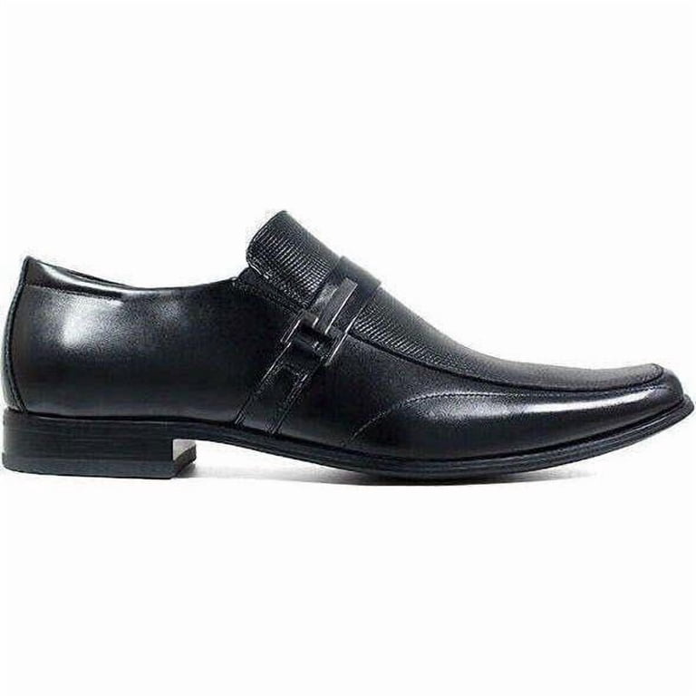 Stacy Adams Moc Toe Black Leather Dress Shoes Men\'s 12 w/ Monk Strap 24692-001 Stacy Adams BEAU Mens Dress Black Leather Slip On Moc Toe  main image 2
