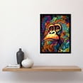 thumbnail image 2 of Majestic Orangutan Great Ape Colourful Psychedelic Borneo Rainforest Art Print Framed Poster Wall Decor 12x16 inch, 2 of 5