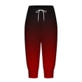 thumbnail image 5 of Capri Pants for Women Drawstring Elastic Waist Pants Loose Solid Sweatpants Lounge Cropped Pants with Pockets Tummy Control Pants, 5 of 5