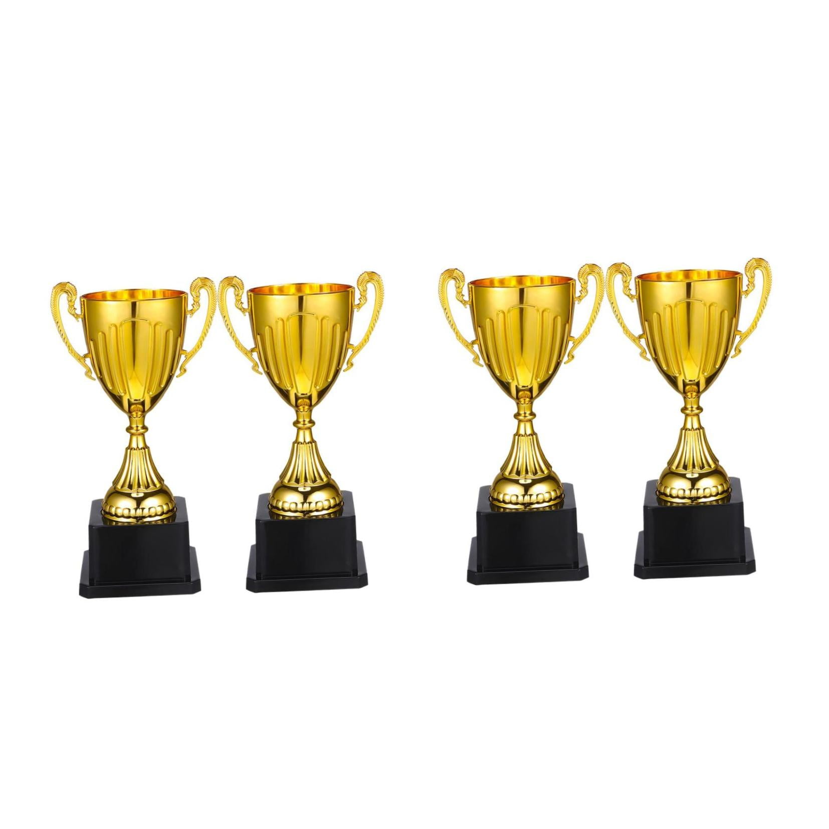 Masteelf 4 pcs Mini Trophies for Kids Award Trophy Cups Plastic Award Trophies Prize for Sports Kids Classroom School Rewards Competition