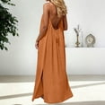 thumbnail image 2 of Daiosportswear Robe Longue Ample à Bretelles Spaghetti Dos Nu pour Femmes, Robe de Chambre à Manches Courtes Orange P(S), 2 of 7