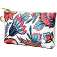 thumbnail image 2 of Adyan Handmade Full Grain Soft Leather Floral Printed Shoulder Tote Bag for Women (White), 2 of 7