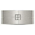 thumbnail image 4 of Chisel Stainless Steel Brushed with CZ 10mm Flat Band, 4 of 8