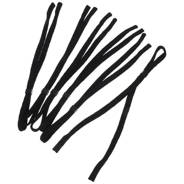 UPOUART 6Ud Cuerdas Elasticas Negras Ajustables Para Retenedor De Gafas Deportivas Resistentes Y Comodas