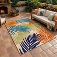 thumbnail image 3 of Findosom 5'x7' Jute Area Rug for Living Room,Palm Leaves Washable Area Rug,Neutral Waterproof Indoor Outdoor Rug Non-Slip Floor Carpet for Patio,Living Room,Balcony,Dining Room,Colorful, 3 of 7