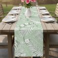 thumbnail image 6 of Table Runners 120 Inches Long Dress Scarves, Sage Green Palm Tree Farmhouse Coffee/Dining/Kitchen Table Decor Table Runner for Living Room, Summer Tropical Plants Leaves Vintage Flowers 13x120 Inch, 6 of 9