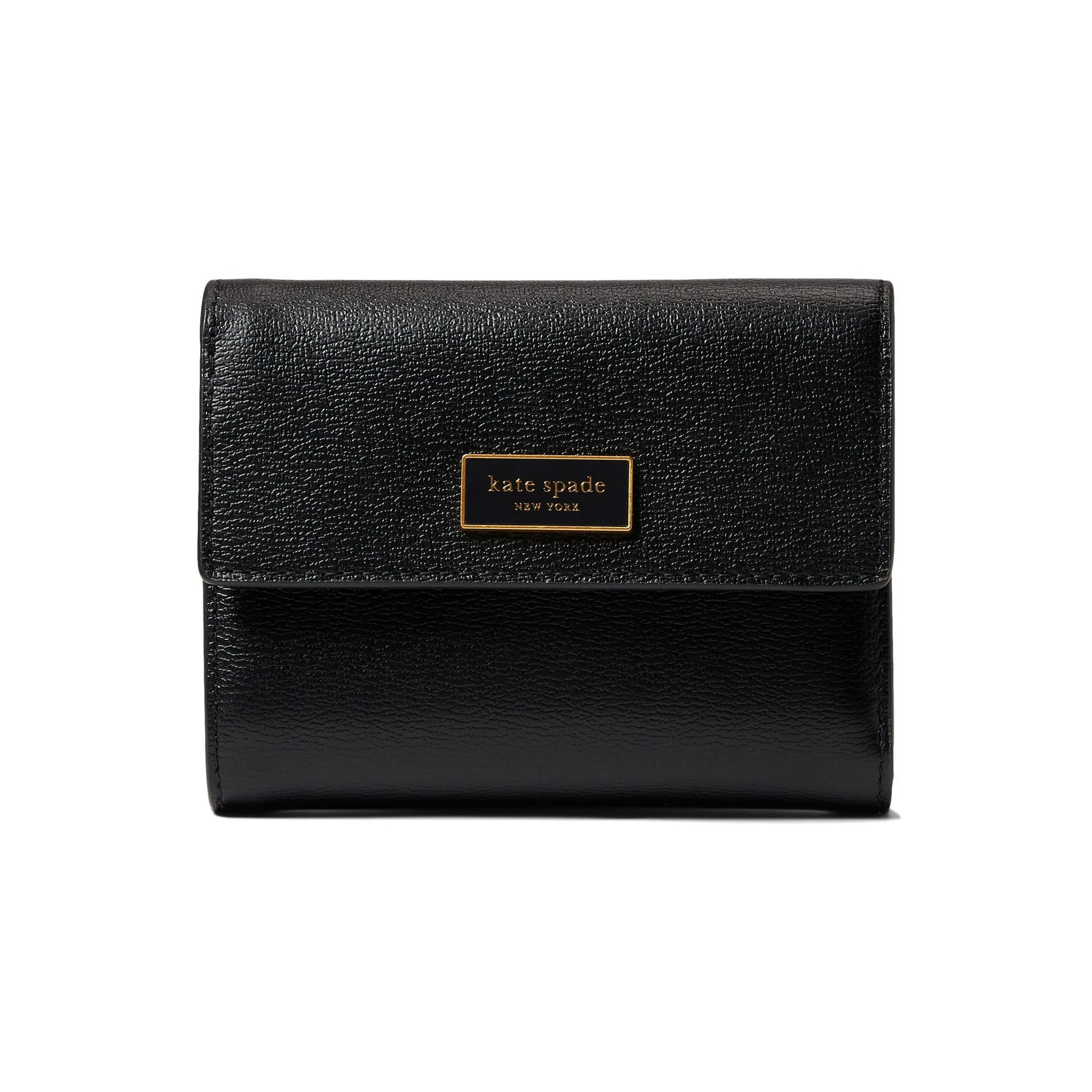 Kate Spade New York Katy Textured Leather Bifold Flap Wallet Black One Size  | Walmart Canada