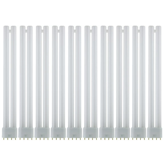 10-Pack Sunlite 24 Watt FT 4-Pin Twin Tube, 2G11 Base, Warm White