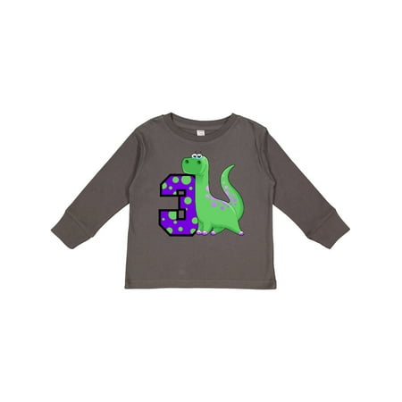 

Inktastic Dinosaur 3rd Birthday Gift Toddler Boy or Toddler Girl Long Sleeve T-Shirt