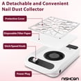 thumbnail image 5 of NISHCON Nail Dust Collector, 3700 PRM Dust Suction Vacuum  for Acrylic Nails Polishing with HEPA Filter for Salon Home Use, 5 of 9