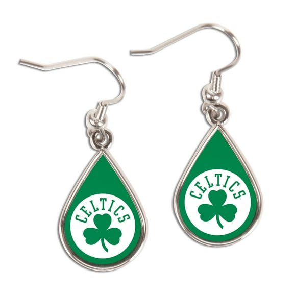 WinCraft Boston Celtics Tear Drop Dangle Earrings