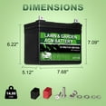 thumbnail image 6 of Autocessking Lawn Garden AGM Battery Group U1 12V 28AH 320CCA, Compatible with John Deere, Toro, Cub Cadet, and Craftsman Mower, Rechargeable SLA Starting Battery for Lawn, Tractors and Mowers, 6 of 6
