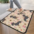 thumbnail image 4 of Dachshund and Flower Door Rugs,Washable Non Slip Door Mats Indoor,Decorative Door Mats,Entry Mat Indoor for Entrance,Bedroom,Kitchen,Bathroom,30"x17", 4 of 6