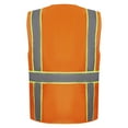 thumbnail image 2 of 3C Products SV2600,ANSI/ISEA Class 2,High Visibility Mesh Vest,2" Reflective w/Yellow Binding, Zipper,9 Pockets, Neon Orange,XL, 2 of 6