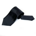 thumbnail image 2 of Skinny Mariage Formel Uni Uni Satin Cravate Noir, 2 of 8