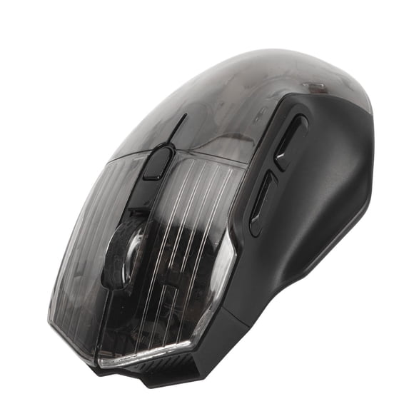 Transparent Gaming Mouse, RGB Light Effect Silent Click 3 Mode Wired USB Wireless BT 2.4G, with 5 Adjustable DPI 1200 to 3600, for PC Laptop Phone Tablet Smart TV