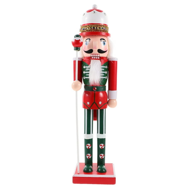 Nutcracker Figurine Wood Christmas Nutcracker Statue Christmas Desktop Decoration