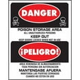 thumbnail image 1 of Hy-ko CFS-5 15 Po X 19 Po Plastique Signe de Danger Bilingue Pack de 5, 1 of 1