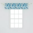 thumbnail image 2 of Ambesonne Leaf Window Valance, Hawaiian Flowers Palm Tree, 42" x 12", Dark Blue Lilac, 2 of 3